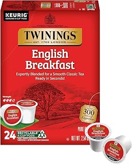 Twinings English Breakfast Black Tea K-Cups for Keurig, 24 CT (1 Pack)
