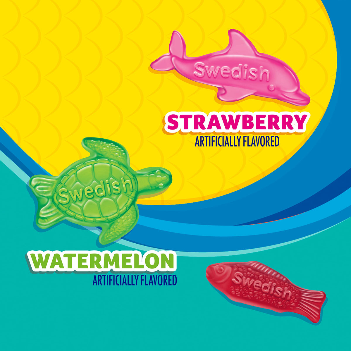 Swedish Fish Mixed-Fruit / 5.07 Oz (Pack of 12) / Green,Red Gummy Candy