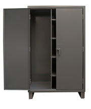 Extra Heavy Duty Welded 12 Gauge Steel Lockable Maintenance Cabinet by Durham – 24" W x 48" D x 78" H, Alloy Steel, Grey, Model HDJC244878-4S95