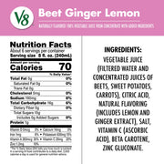 Beet Ginger Lemon 100% Vegetable Juice by V8 – 46 Fl Oz (Pack of 1), Beet Ginger Lemon, Model 200000028146