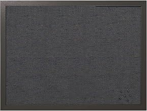 MasterVision Bulletin Board, 18" x 24", Dark Fabric Message Board, Black MDF Frame