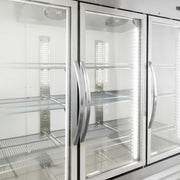 80 4/5" Three Section Reach In Refrigerator by MOTAK – 83.46x35.04x83.46, In Description, Check Images, Model MSD-3DR-BAL-80-G-X