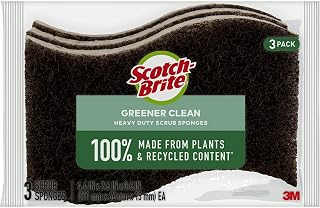 Scotch-Brite Greener Clean Heavy Duty Scrub Sponge, 3 Scrub Sponges