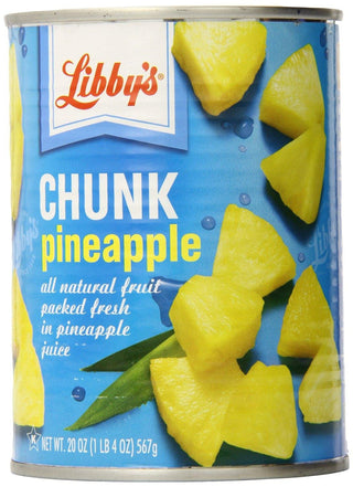 Chunk Pineapple Packed In Pineapple Juice by Libby's – 20 OZ, Pack of 6