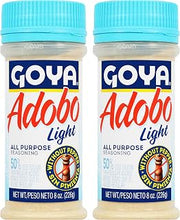Goya Adobo All Purpose Seasoning Light without Pepper, Meat, Pack of 2, 8oz