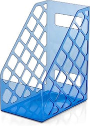 Officemate Glacier Large Magazine File, Transparent Blue (23219) (Pack of 6)