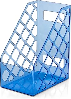 Officemate Glacier Large Magazine File, Transparent Blue (23219) (Pack of 6)