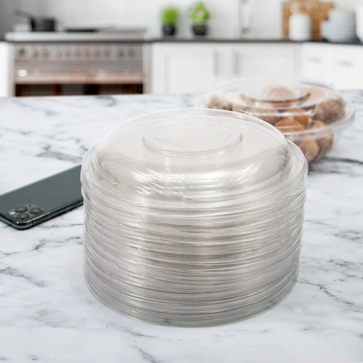 Dart 7.2 inch PresentaBowls Clear Plastic Dome Lid by SOLO – 7.2 inches, Polyethylene Terephthalate, Clear, Pack of 252, Model PET64BDL