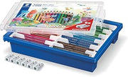 STAEDTLER Noris Colour Colouring Pencil, Increased Breaking Resistance, Triangular Shape, Ergonomic Soft Surface, WOPEX Material, Set of 288 Pencils in 12 Colours and 6 Sharpeners, Class Set, 187 G288