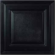Genesis 2ft x 2ft Black Icon Relief Ceiling Tiles - Easy Drop-In Installation â€“ Waterproof, Washable and Fire-rated - High-Grade PVC to Prevent Breakage (One Tile)