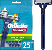Gillette Sensor2 Pivoting Head Men's Disposable Razors, 25 Count