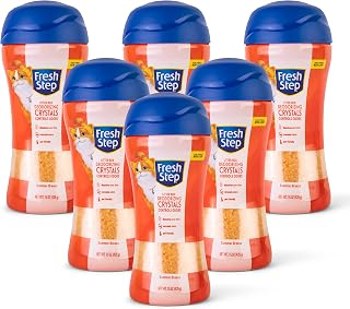 Fresh Step Cat Litter Crystals Deodorizer, Summer Breeze, 15 Oz, 6-Pack