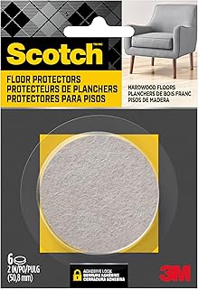 Scotch Felt Pads, 6 Pads, Circle, Beige, 2 in x 2 in