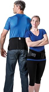 Core Products Industrial Lumbar Belt with Internal Suspenders for Breathable Comfort & Convenience, Lower Back Support, Black - XXLarge