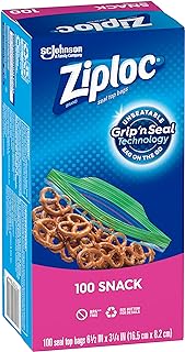 Ziploc Snack Bags, Value Pack, 100-pack
