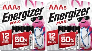 Energizer MAX AAA Batteries, Triple A Alkaline Batteries (Pack of 2)