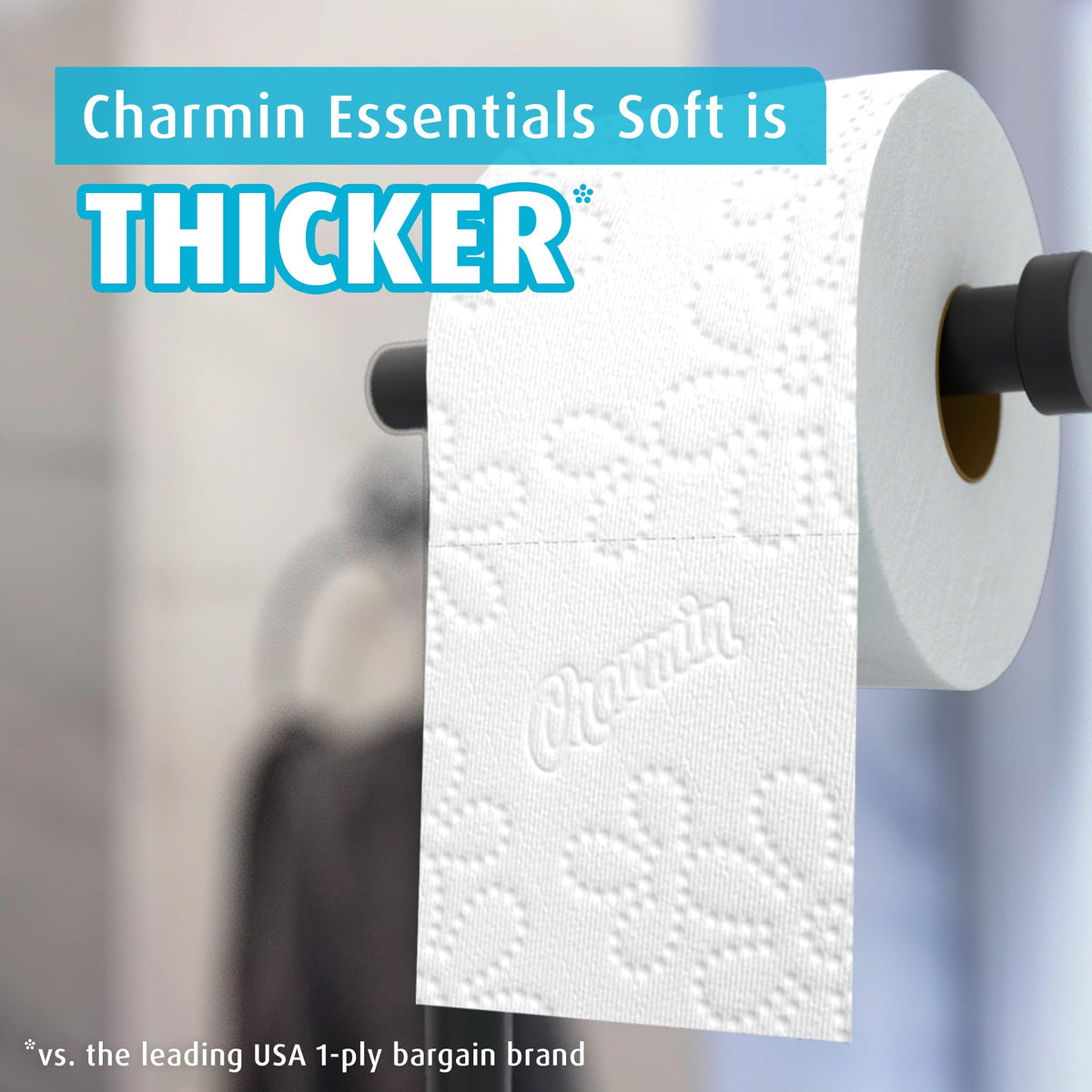 Essentials Soft Toilet Paper 6 Mega Rolls by Charmin – 6 Rolls (330 Sheets), Paper, No Color, Pack of 6, Model 80370716