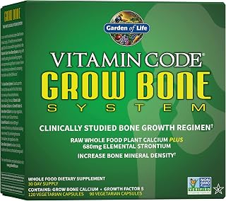 Garden of Life Calcium Vitamin Code Grow Bone System, 30 Day Supply