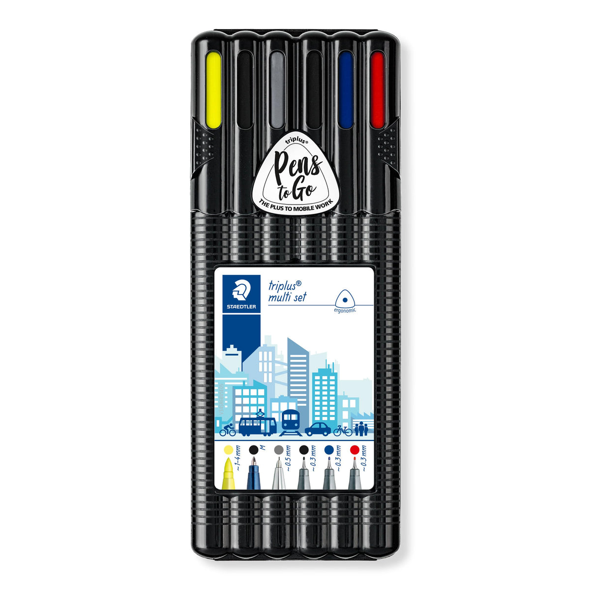 Triplus Blackbox by STAEDTLER – 1 Count (Pack of 1), Metal, Blue, Model 34 SB6B ST