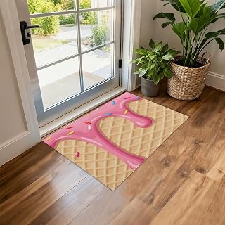 JUNZAN Soft Faux Lambskin Plush Non Slip Rubber Back Floor Rug One Size