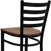 Flash Furniture Cherry Wood Seat/Black Metal Frame / Set of 1 / Traditional Barstools