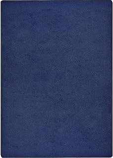 Joy Carpets Endurance Solid Colored Area Rug in Color Midnight Sky, 4' x 6'