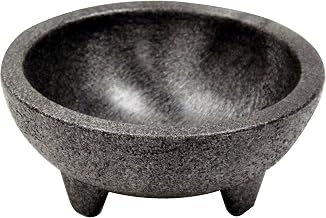 Winco Molcajete Salsa Bowls, 4-Ounce Bowls, Black, Set of 4 | Dishwasher safe, BPA-free, Serves salsas, NSF certified, Great for Salsa, Guacamole, Dips and Tableside Service