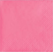 Creative Converting 50-Count Touch of Color 3-Ply Paper Beverage Napkins, Candy Pink, 573042B