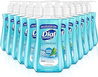 Dial Antibacterial Liquid Hand Soap Spring Water 7.5oz, Blue, 12 Count