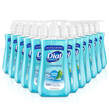 Antibacterial Liquid Hand Soap Spring Water 7.5oz by Dial – 7.5 Fl Oz (Pack of 12), Blue, Pack of 12, Model 02670CT