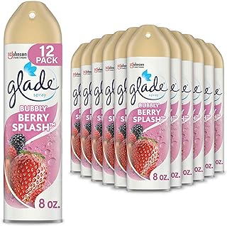 Glade Air Freshener, Room Spray, Bubbly Berry Splash, 8 Oz, 12 Count