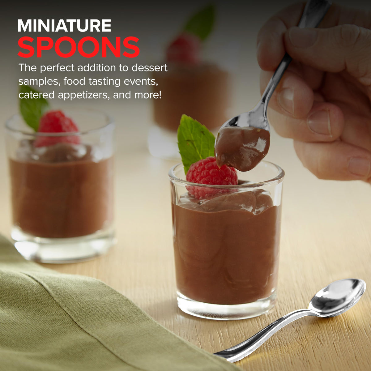 Stock Your Home Mini Spoon / Silver / 1 Dessert Spoons