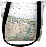 Betsy Drake TY11534HBM 16 x 16 in. Holden Beach North Carolina Nautical Map Tote Bag - Medium