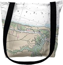 Betsy Drake TY11534HBM 16 x 16 in. Holden Beach North Carolina Nautical Map Tote Bag - Medium
