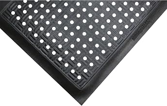 Cushion Station Anti-Fatigue Mat, Black, 3-1/5'x 16'