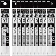 Pentel Vicuna XBXS7-A Multi-Functional Ballpoint Pen Refill, 0.03 inches (0.7 mm), Black, 10 Pieces