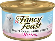 Purina Fancy Feast Tender Ocean Whitefish Wet Kitten Food (24) 3oz Cans