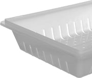 Storplus Food Storage Container Colander with Stackable Design for Catering by Carlisle FoodService Products – 26 x 18 Inches, 0.0 ounces, Plastic, White, Model 10648