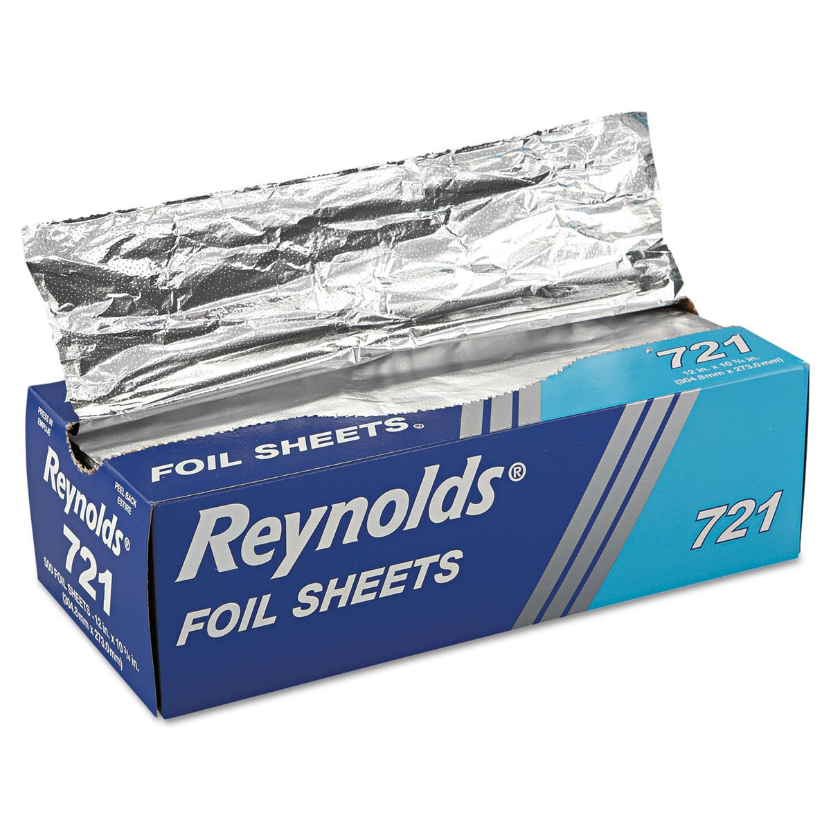 721 Interfolded Aluminum Foil Sheets by Reynolds Wrap – 12" Length x 10.75" Width, Aluminum, Silver, Pack of 3000, Model RFP721