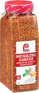Lawry's Sweet Basil, Citrus & Garlic Rub, 23 oz - One 23 Ounce Container of Sweet Basil Citrus Seasoning, Perfect Spice Blend for Roasts, Tenderloins, Ribs and Pork Chops