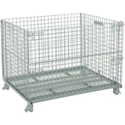 Wire Mesh Folding Open-Top Container by Global Industrial – 30.4 cubic_feet, Wire Mesh 2"x2", Gray Powder Coat Finish, Model 493395