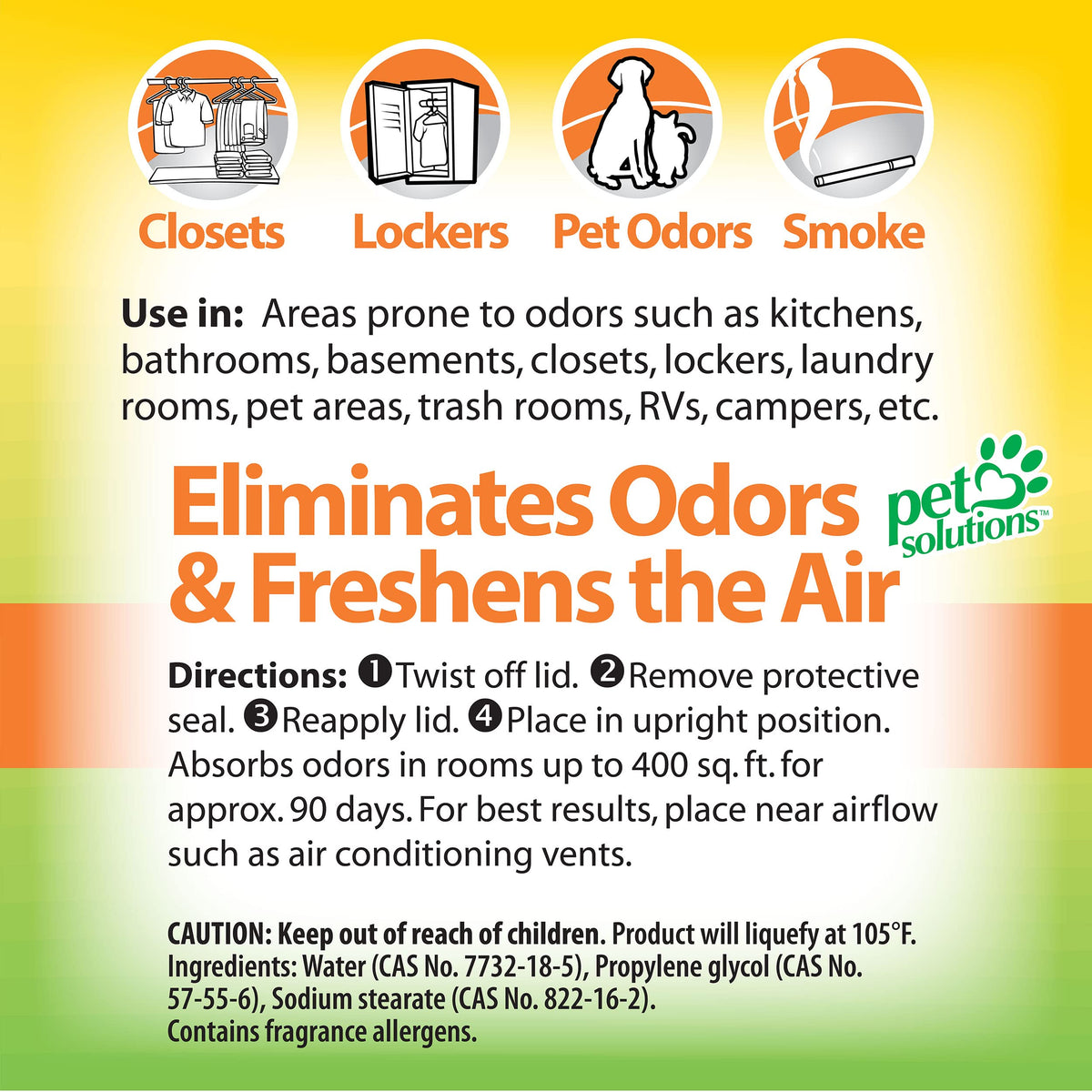 Solid Odor Absorber Eliminator for Home and Small Spaces by OdoBan – 14 Ounce (Pack of 9), White, Pack of 9, Model 9735K61-14Z12