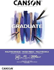 Canson Graduate Mix Medium Fine 200 g Glued Pad A3 20H White
