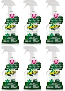 OdoBan Professional Disinfectant and Odor Eliminator Ready-to-Use Spray, Made in the USA, Original Eucalyptus Scent, 6-Pack, 32 Ounces Each