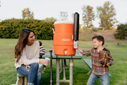 Igloo Orange / 10 Gallon | 13.7" (L) x 13.7" (W) x 20.3" (H) / Vintage Iced Beverage Dispensers