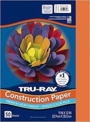 Tru-Ray Construction Paper 9x12" Electric Orange