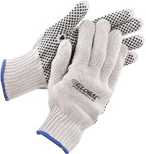 Global Industrial PVC Dot Knit Gloves, Single-Sided, Black, X-Large, 1-Dozen