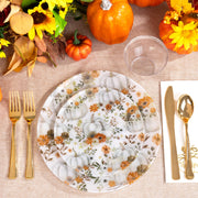 Joyido Thanksgiving Dinnerware Set, 175 Pieces for 25 Guests, Pumpkin Design