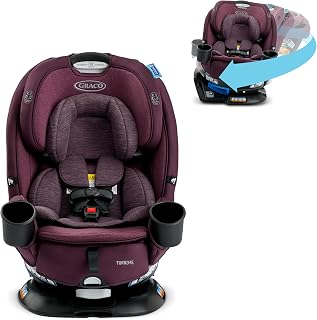 Graco Turn2Me 3-in-1 Convertible Car Seat London featuring Headrest and Harness Adjust Easy Installation and Steel Reinforced Frame