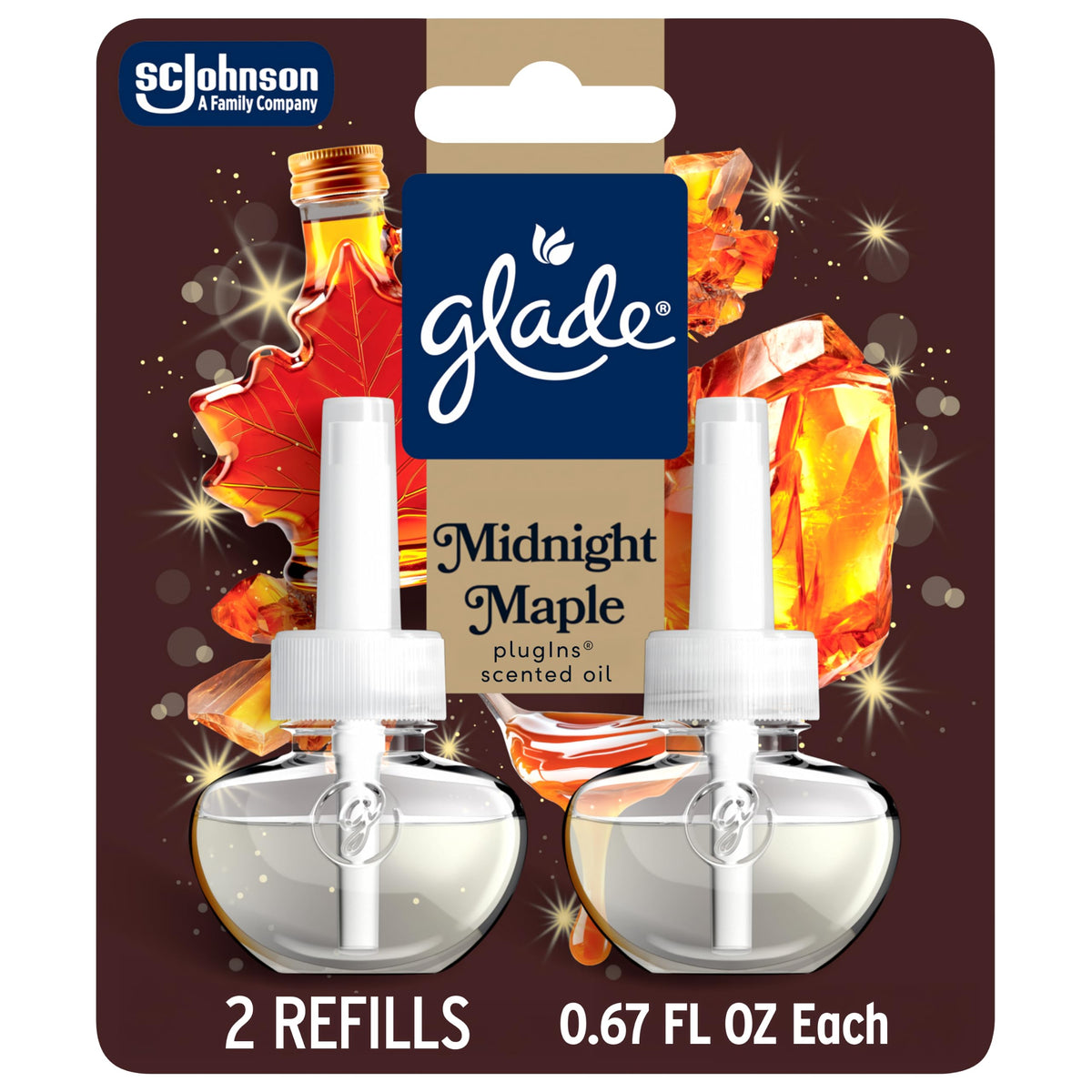 Glade Midnight Maple / 1.34 Fl Oz (Pack of 1) / Clear Electric